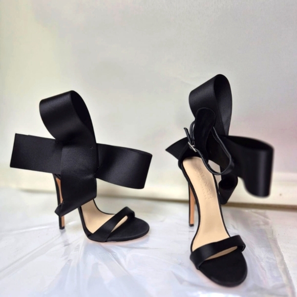 New Satin Open Toe Heels - Picture 3 of 6